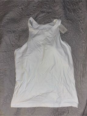 NWT White Sleeveless Padded Tank Top